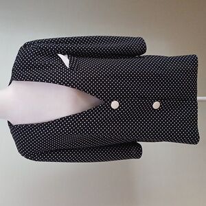 2/$15 Anne Scott Vintage Polka Dot Jacket Top